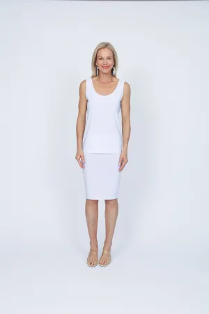 5244 Basic Skirt - White