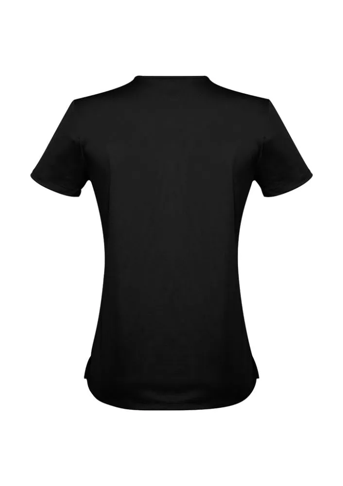 Advatex Ladies Mae Short Sleeve Knit Top - Black - 8 - Biz Collection
