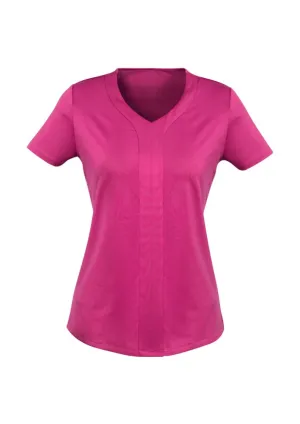 Advatex Ladies Mae Short Sleeve Knit Top - Melon - 32 - Biz Collection