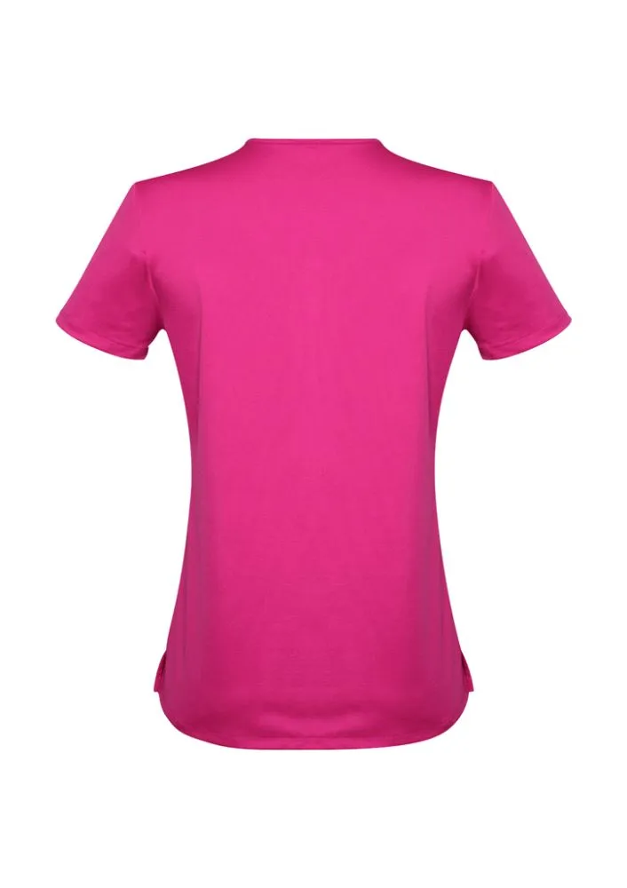 Advatex Ladies Mae Short Sleeve Knit Top - Melon - 32 - Biz Collection