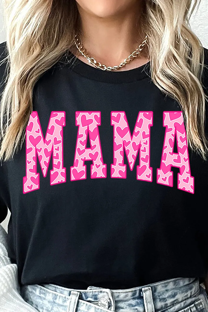All The Hearts Mama Pink Short Sleeve Relaxed Fit T-Shirt