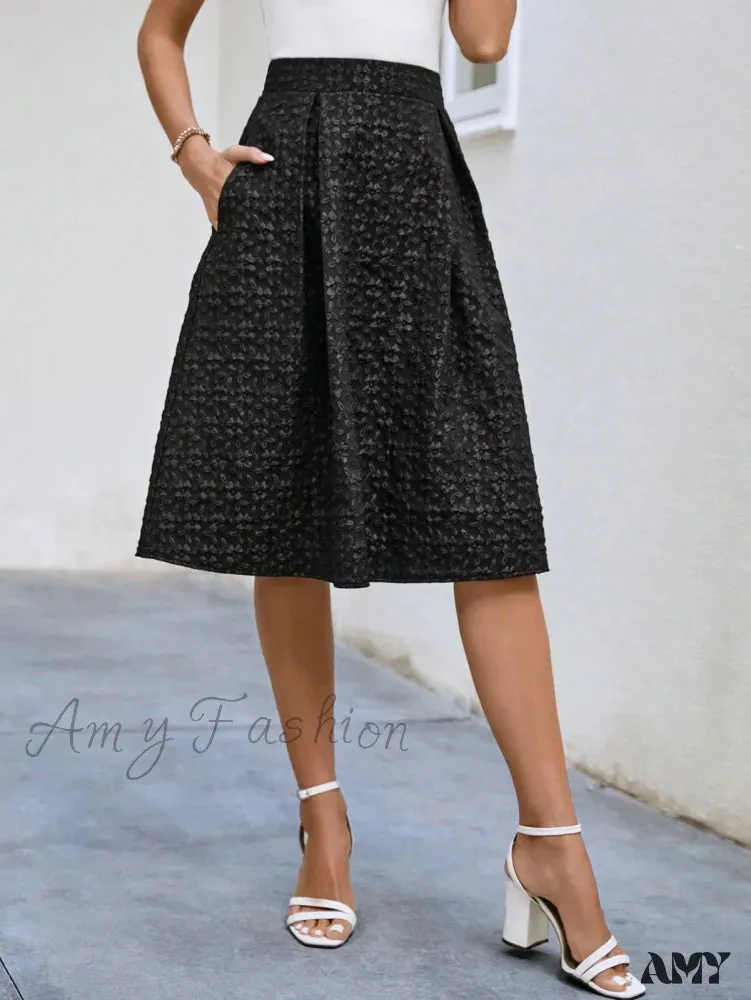 Amy Fashion - Slant Pocket Skirt