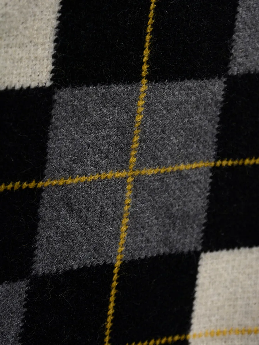Argyle Check Cardigan Coat