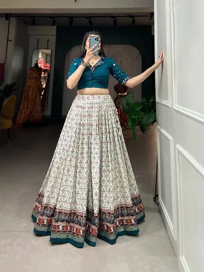 Beautiful Cotton Lehenga Blouse Stitched Ready to Wear