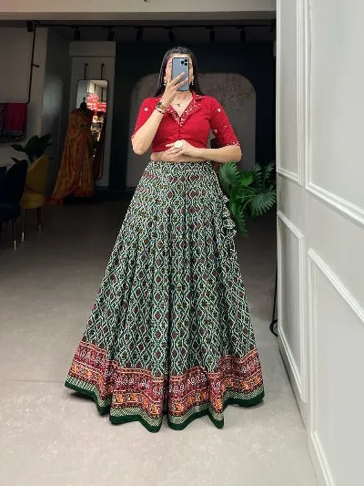 Beautiful Cotton Lehenga Blouse Stitched Ready to Wear