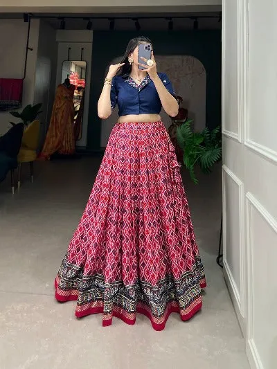 Beautiful Cotton Lehenga Blouse Stitched Ready to Wear