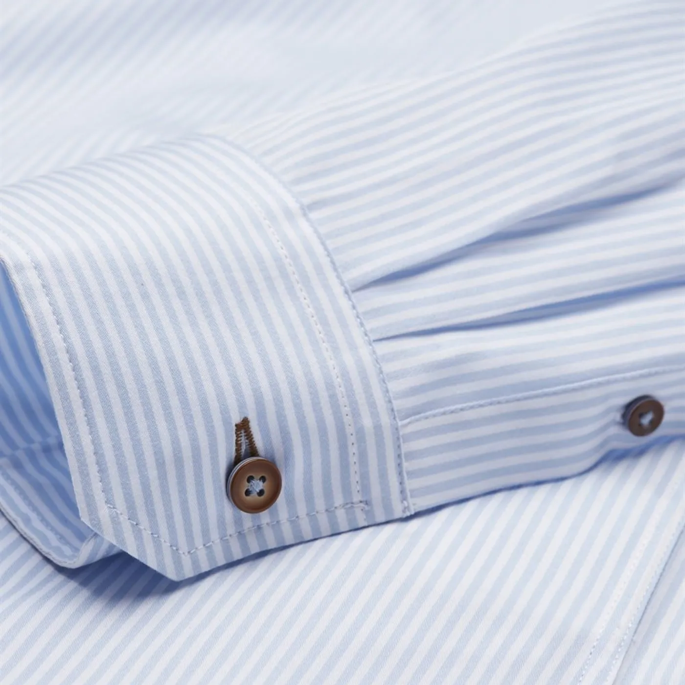 Bugatti Striped Long Sleeve Shirt | Sky