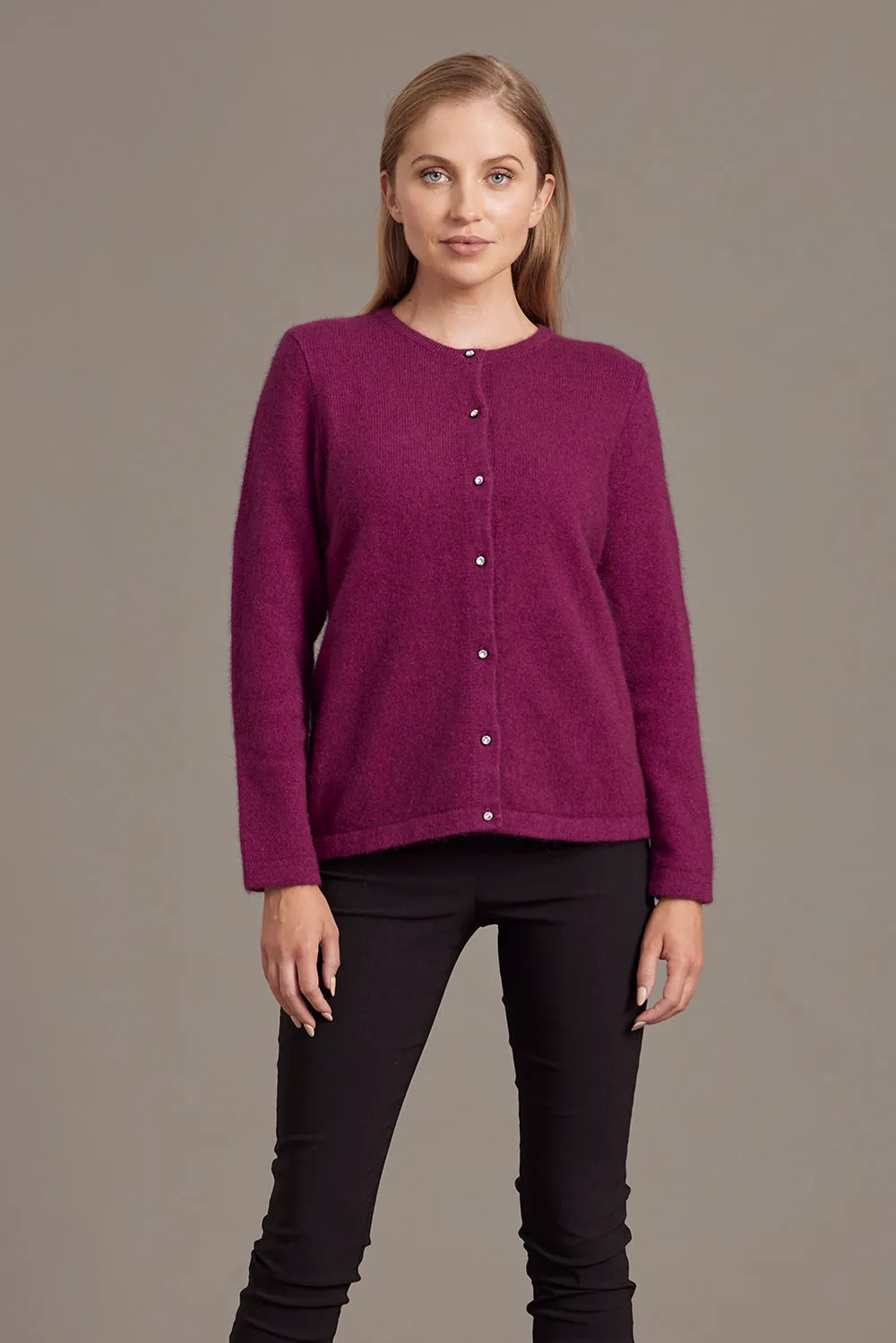 CARDIGAN WITH CRYSTAL BUTTONS