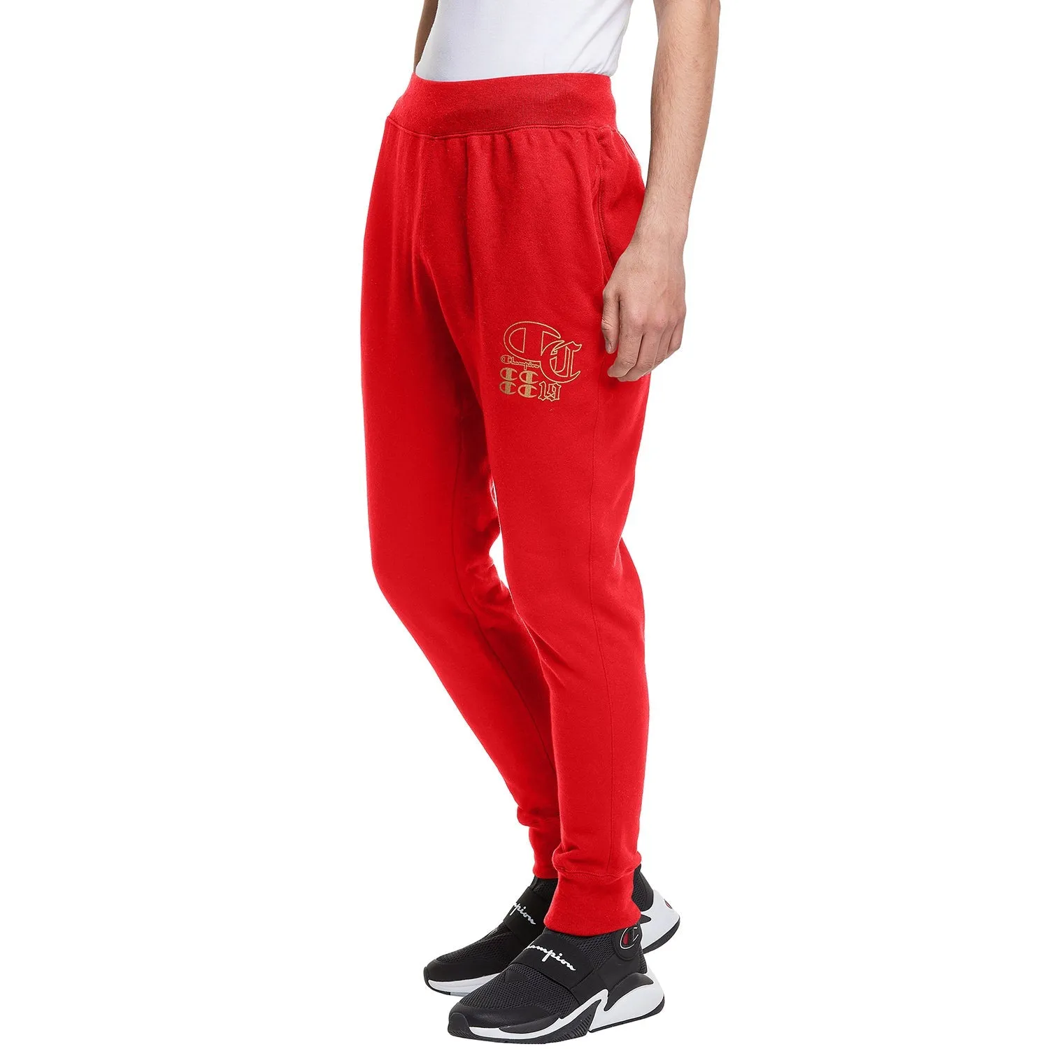 Champion Men's C19 Reverse Weave Jogger Pants Red/White/Gold