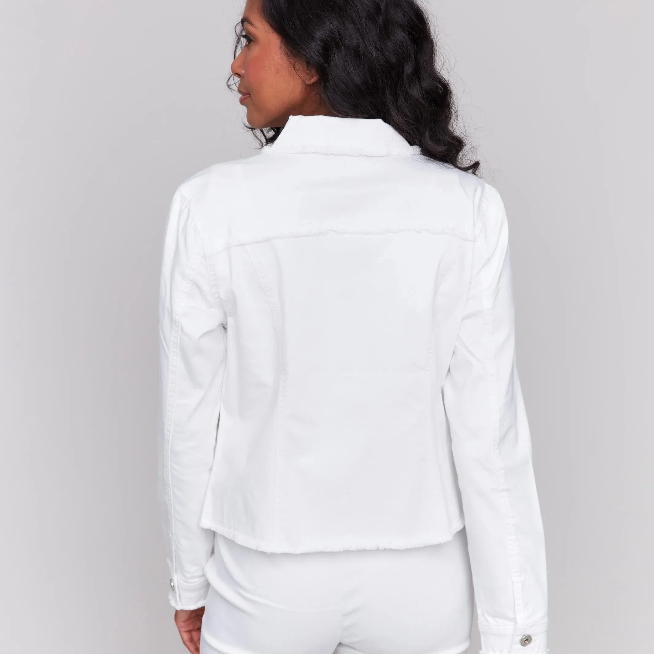 Charlie B - Jean Jacket With Frayed Edges