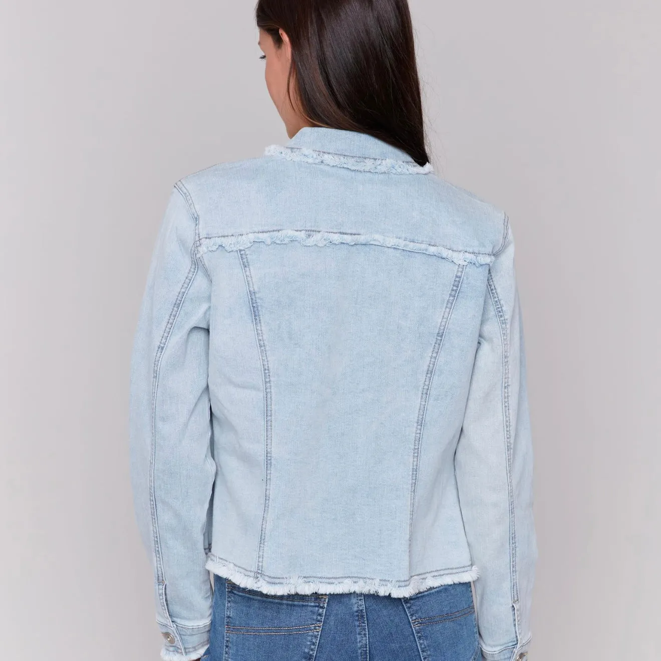Charlie B - Jean Jacket With Frayed Edges