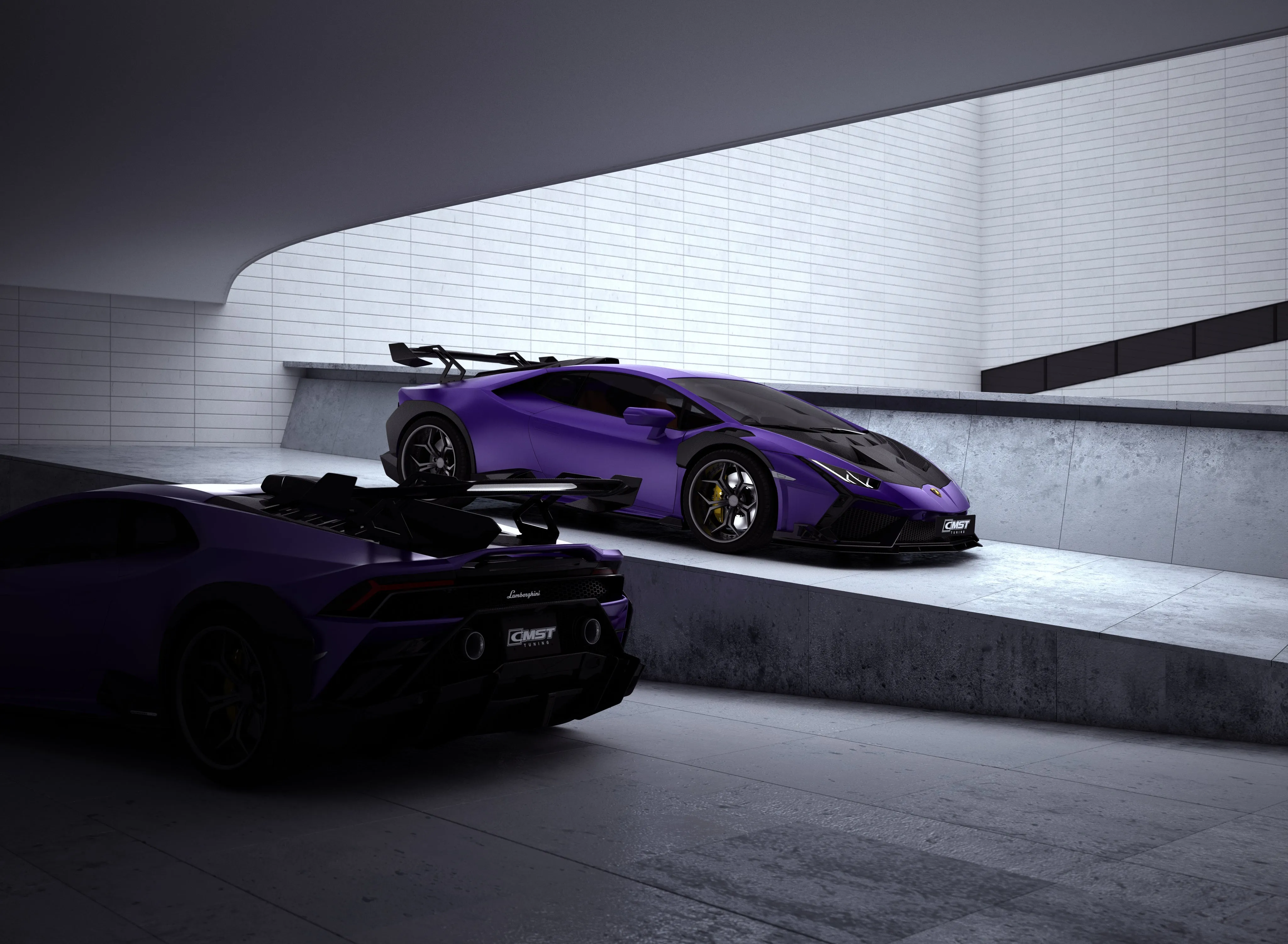 CMST Tuning Side Skirts for Lamborghini Huracan LP580/610 Evo RWD AWD Tecnica Carbon Fiber/FRP