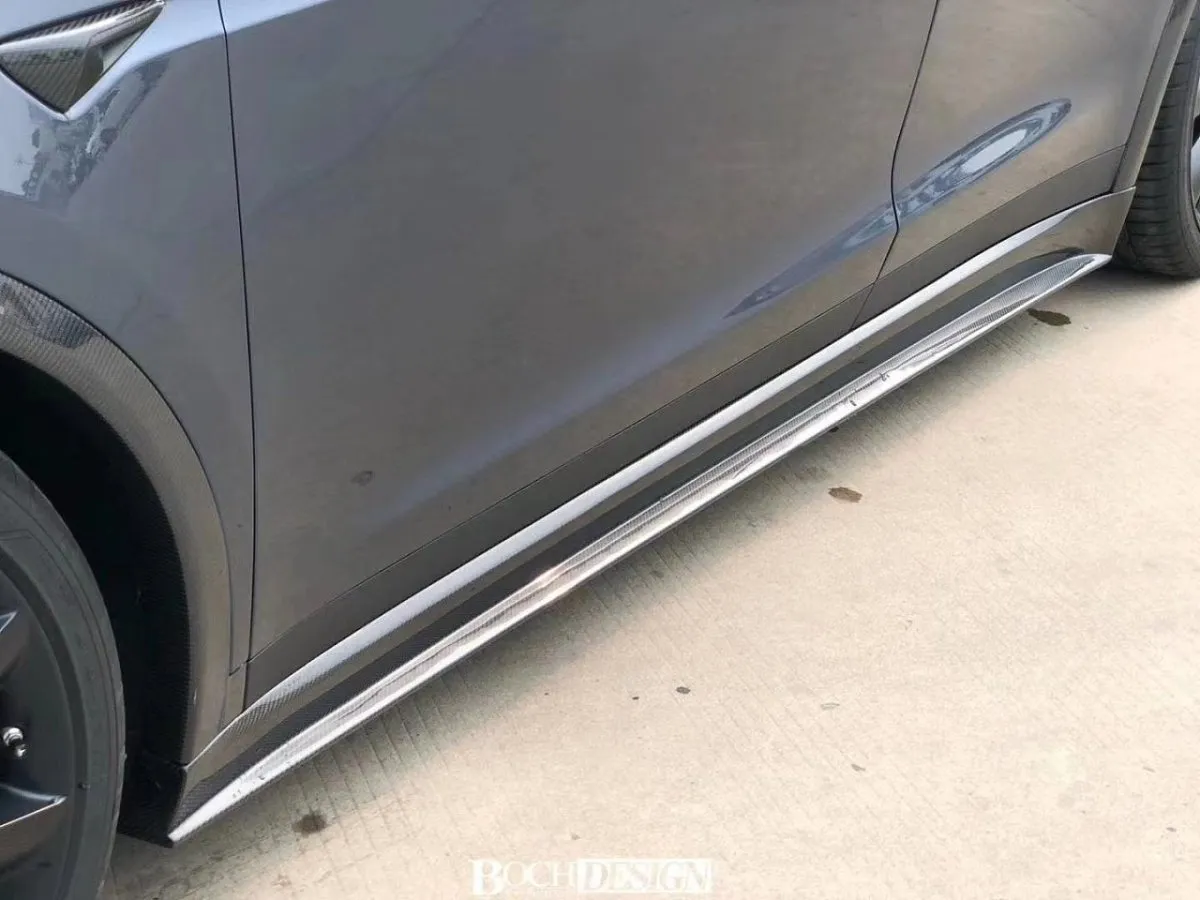 CMST Tuning Side Skirts for Tesla Model X P100D Performance/Base Carbon Fiber/FRP