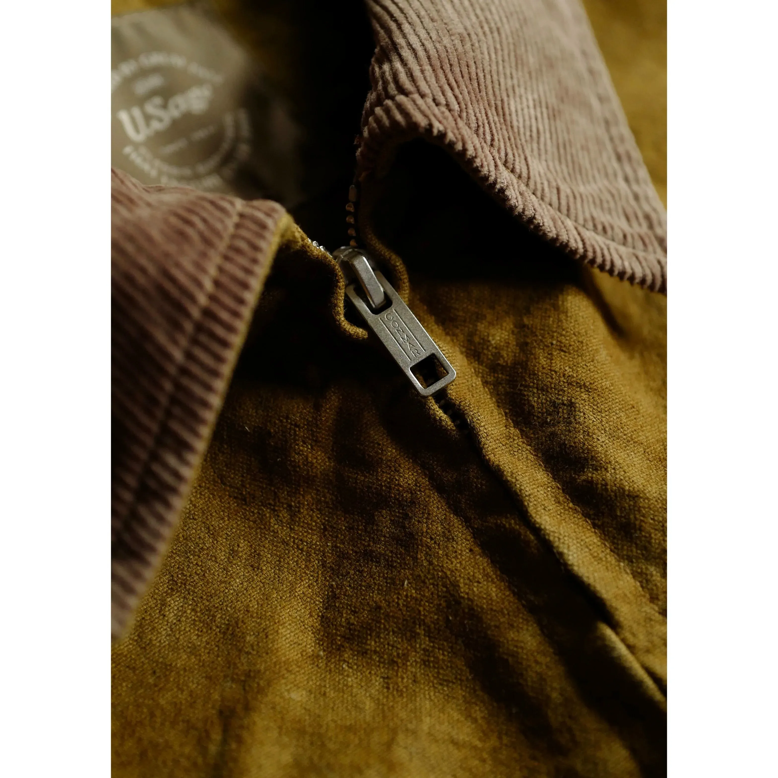 Corduroy Collar Zip Work Jacket