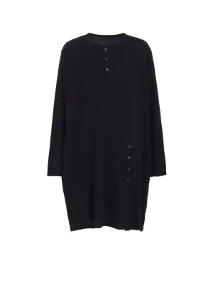 COTTON MODAL JERSEY HENRY NECK LS T