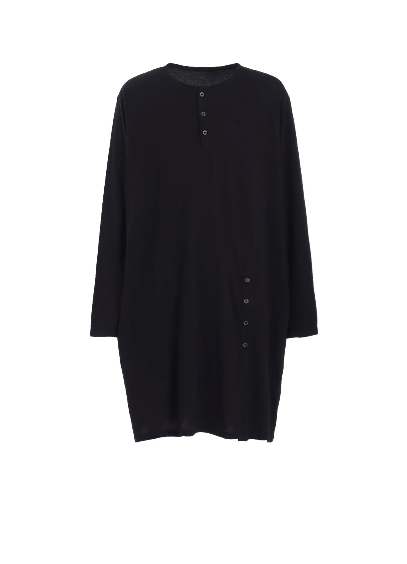 COTTON MODAL JERSEY HENRY NECK LS T