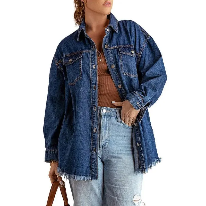 Denim Lapel Top