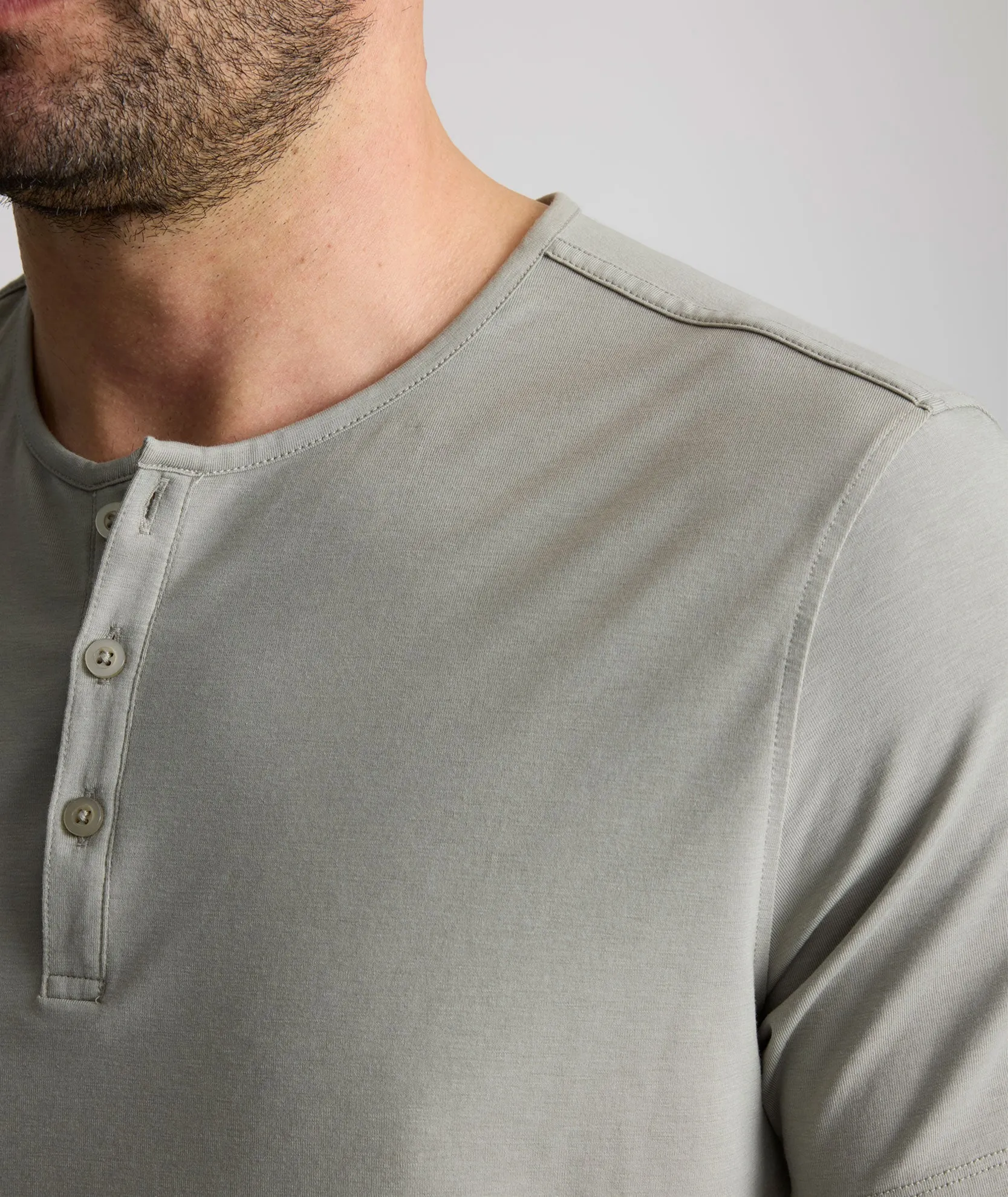 EcoSoft Short-Sleeve Henley