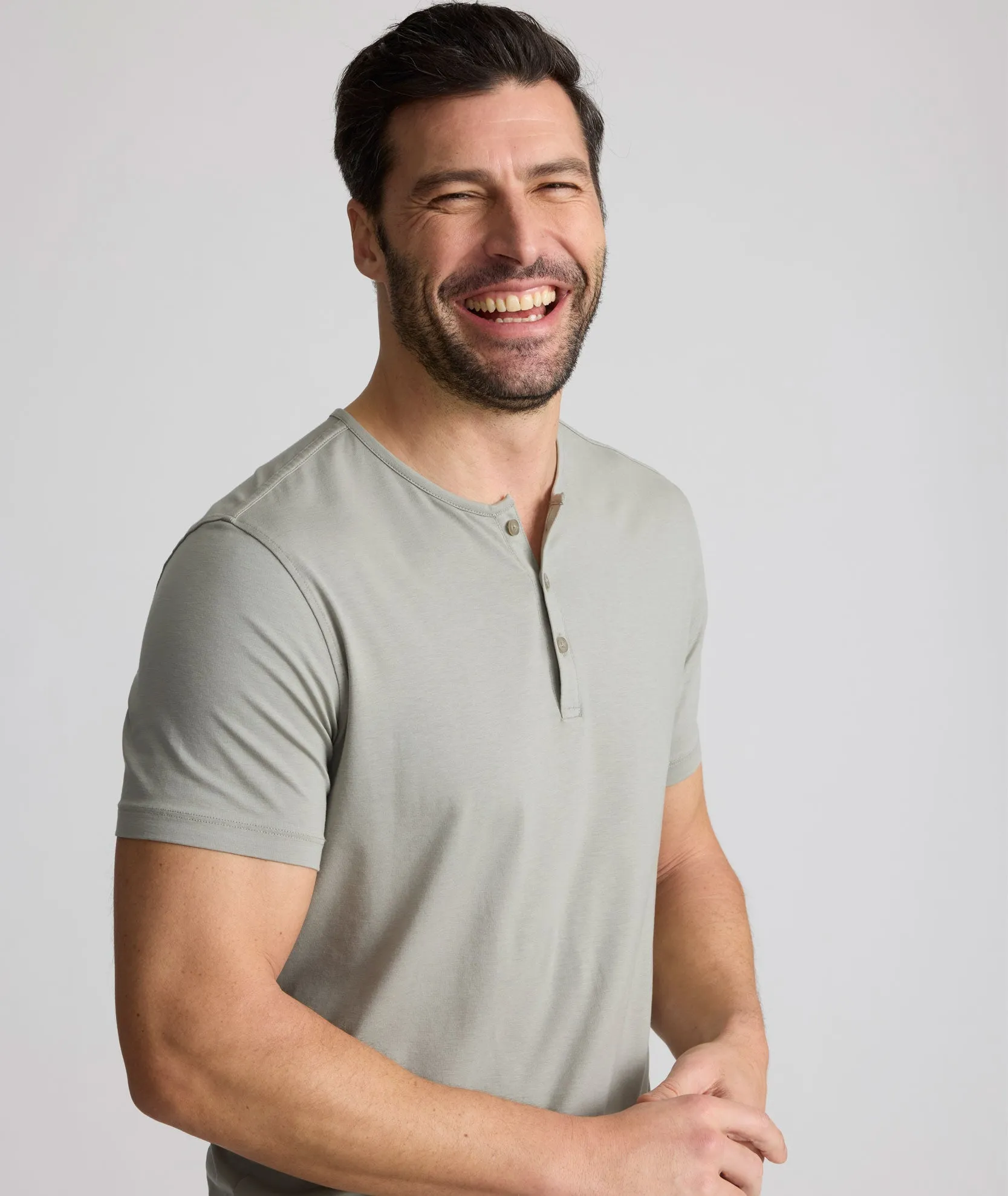 EcoSoft Short-Sleeve Henley