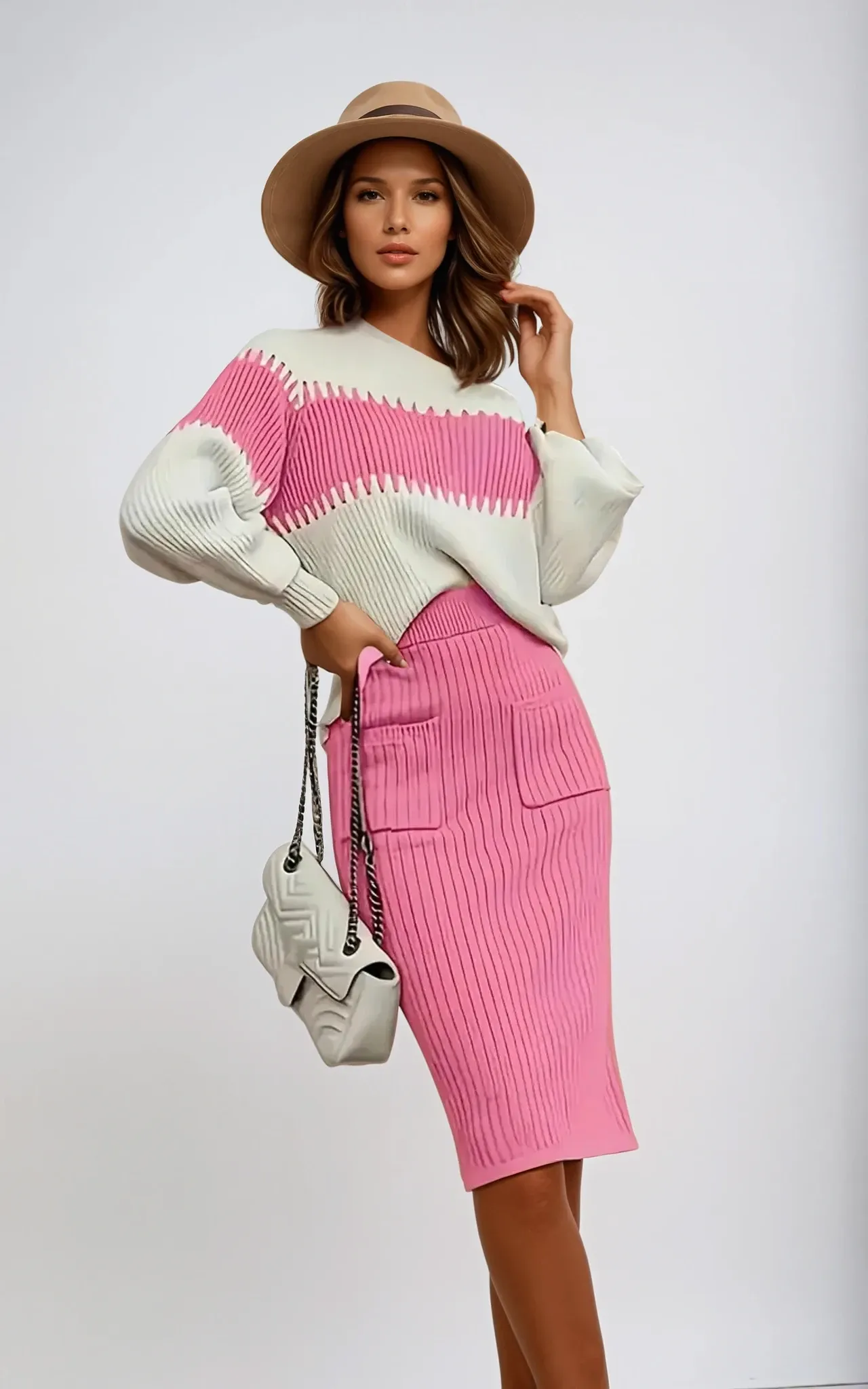 Elena | Ribbed Knit Two-Piece Set