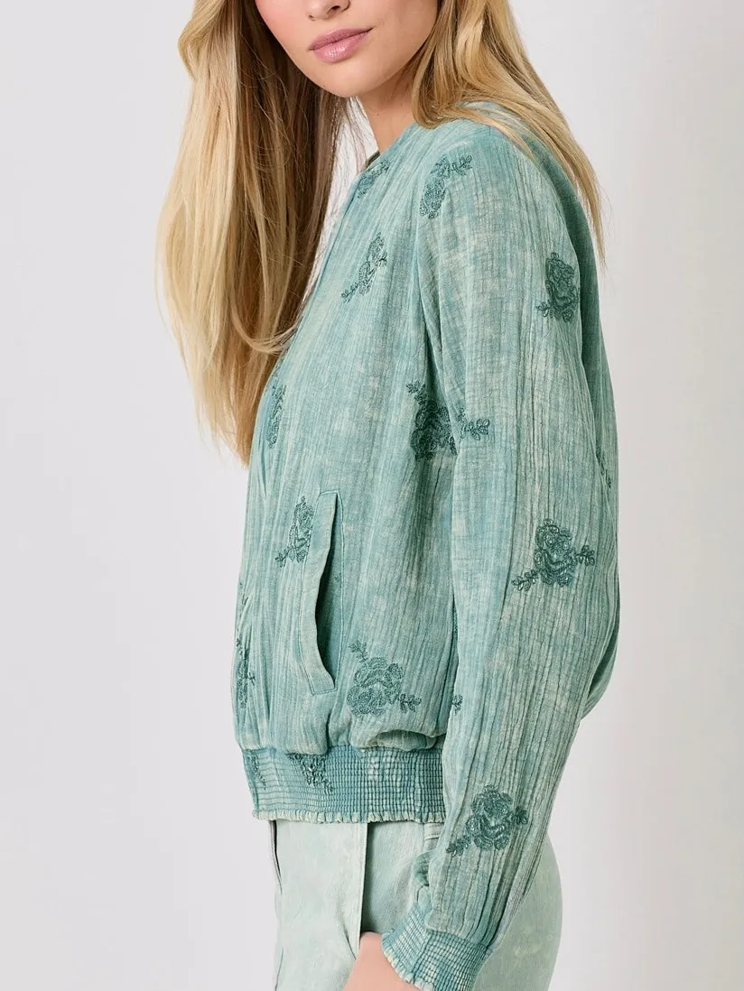 Embroidered Bomber Jacket
