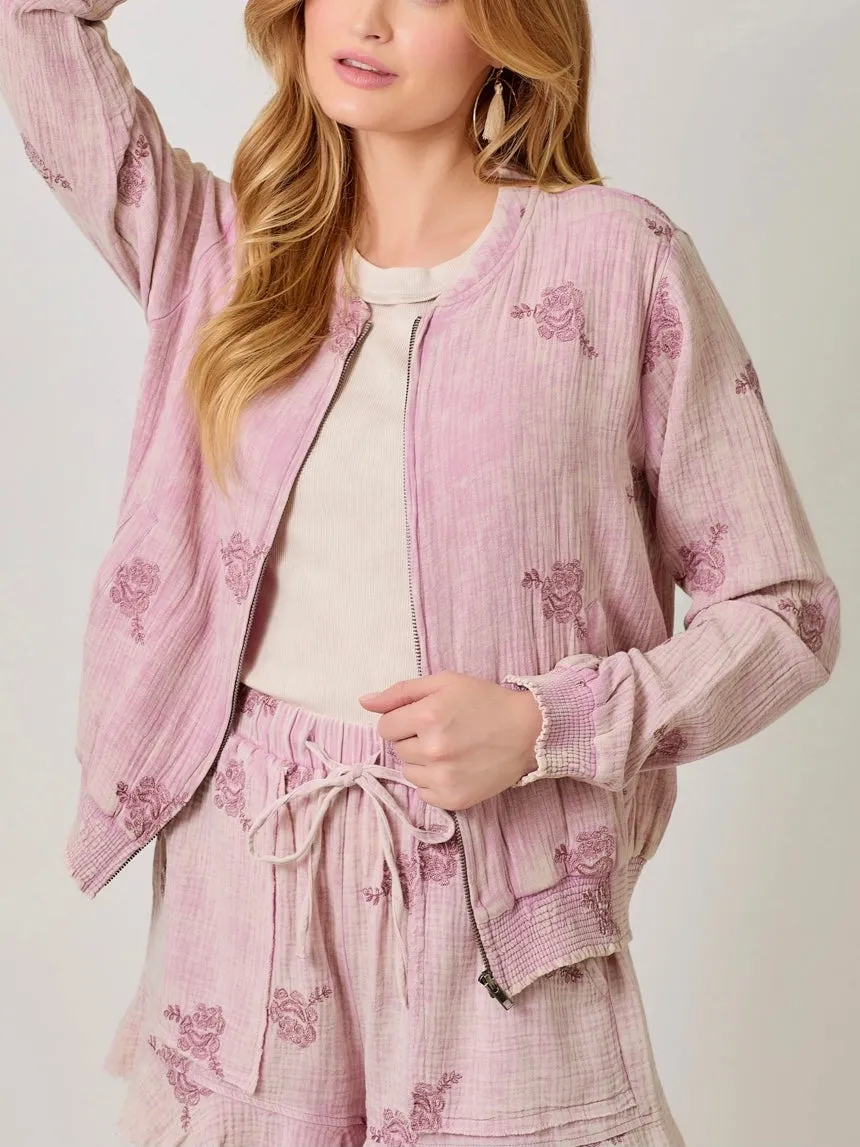 Embroidered Bomber Jacket