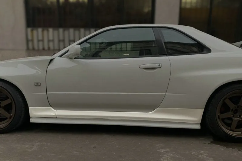 EPR USA GTR Style Side Skirts & Extension Underboard for Nissan R34 ER34 GTT Carbon Fiber/FRP