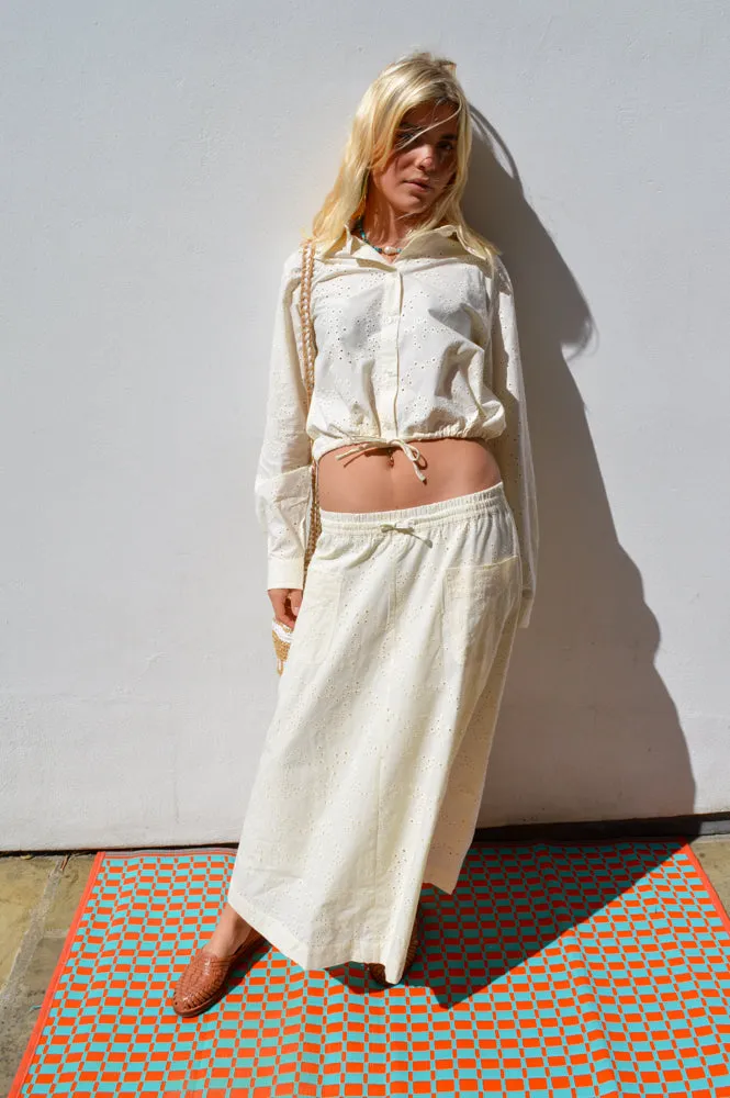 Esm Studios Leo Buttercream Midi Skirt