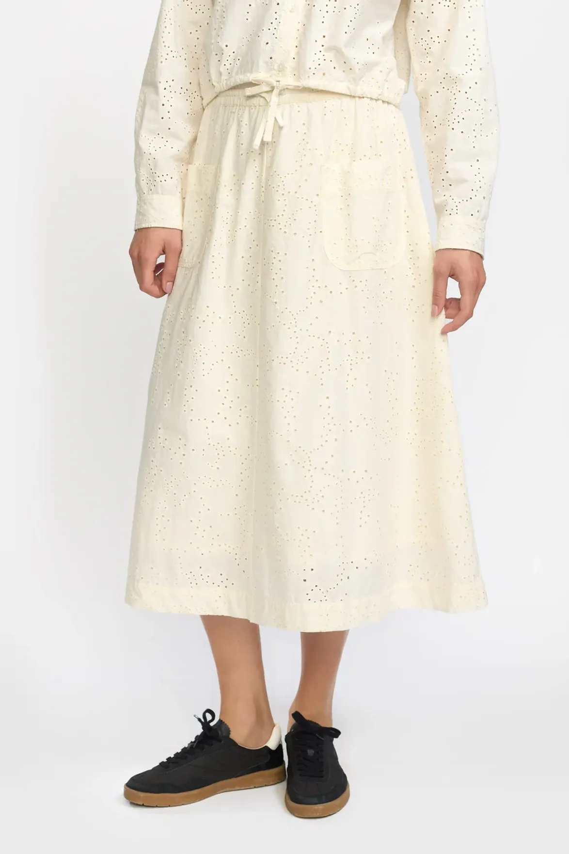 Esm Studios Leo Buttercream Midi Skirt