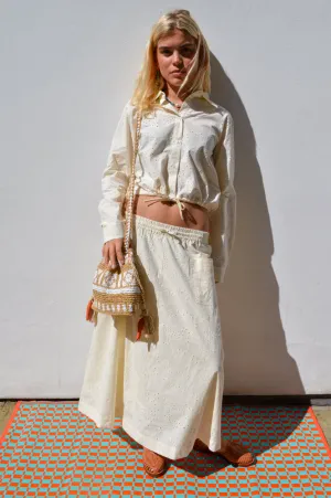 Esm Studios Leo Buttercream Midi Skirt