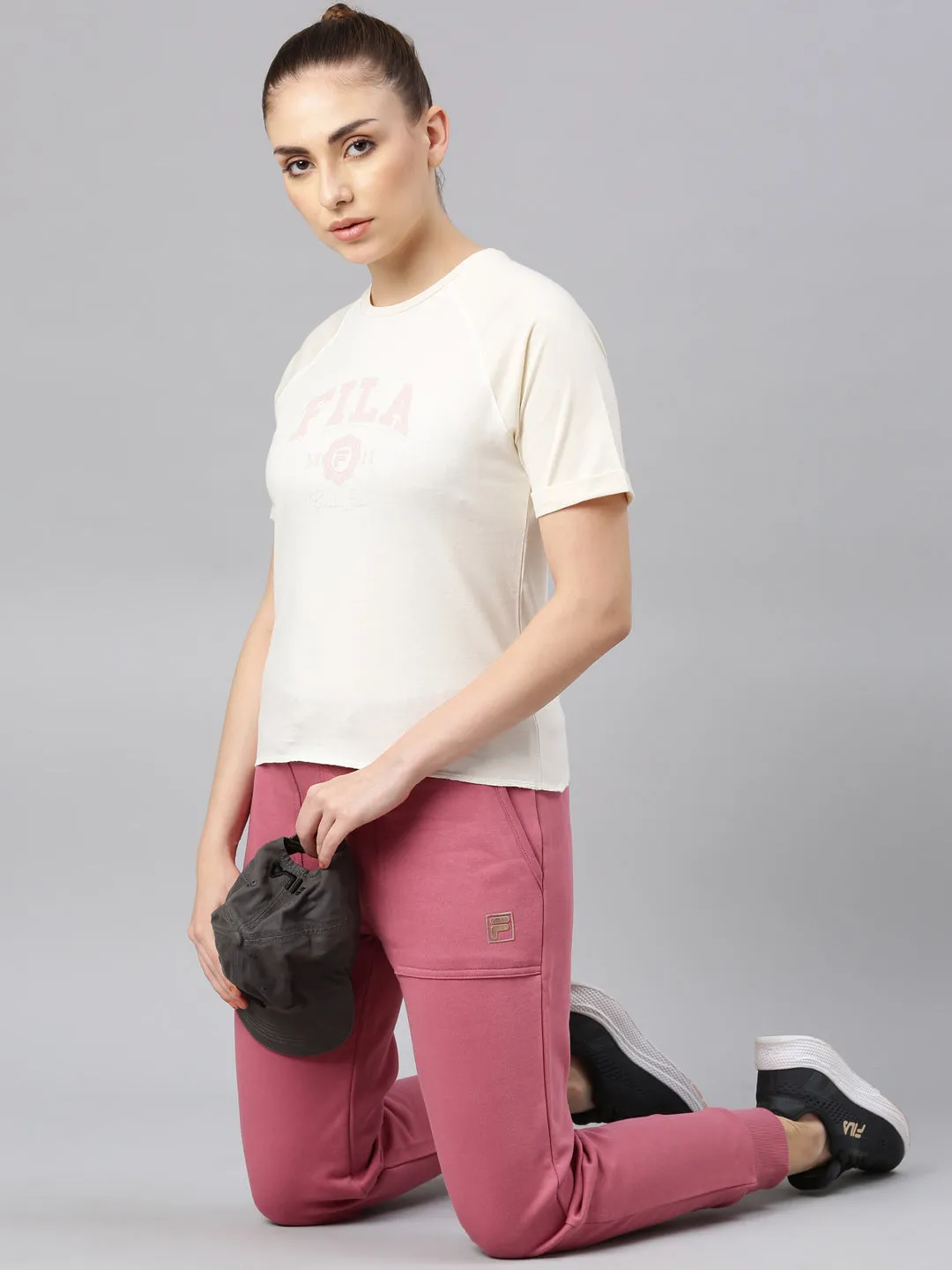 FILA Adults-Women Cream T Shirts