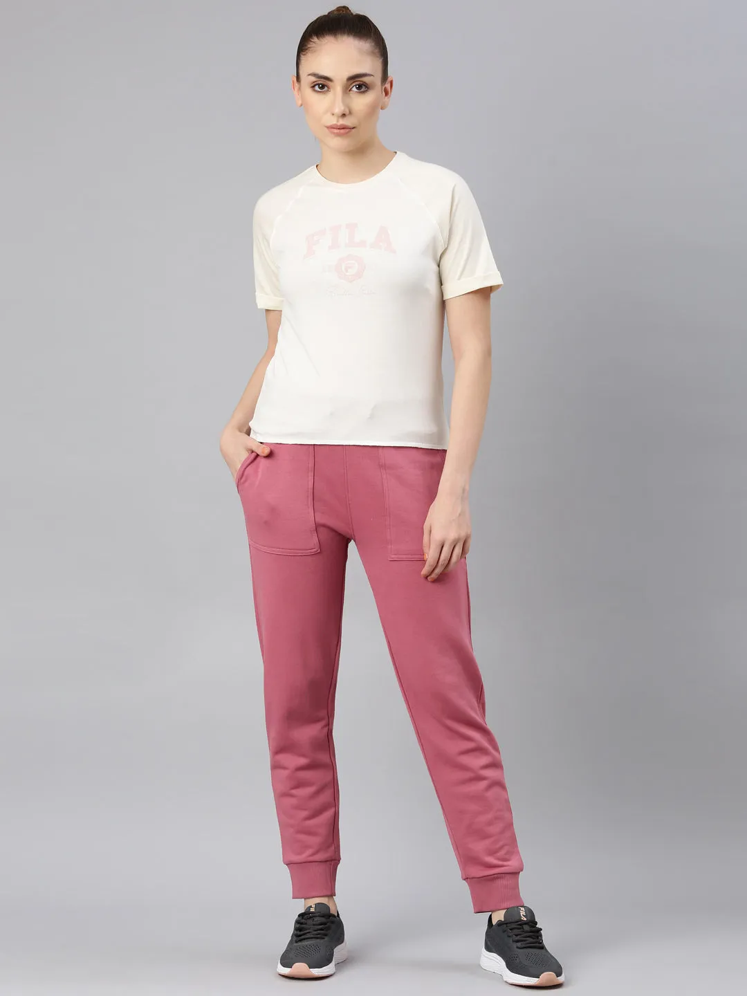 FILA Adults-Women Cream T Shirts