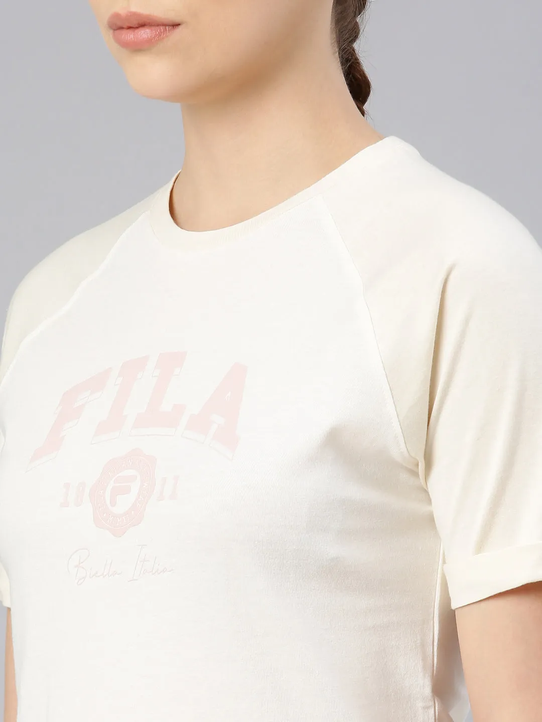 FILA Adults-Women Cream T Shirts