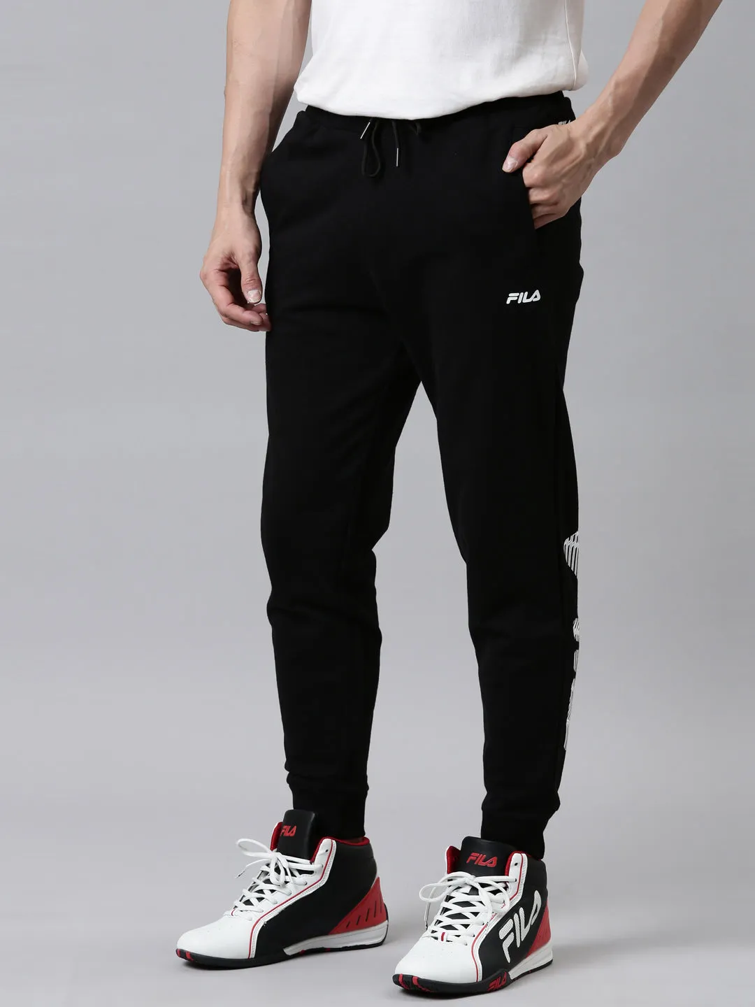 Fila White Shiv Men's Joggers