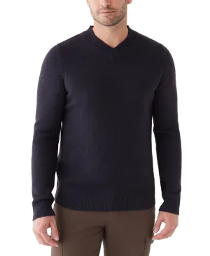 Frank And Oak Mens V Neck Wool Sweater Navy Blue Large