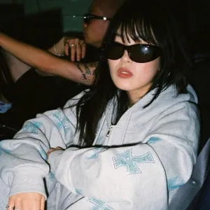Grunge Y2k Cross Hoodie Set