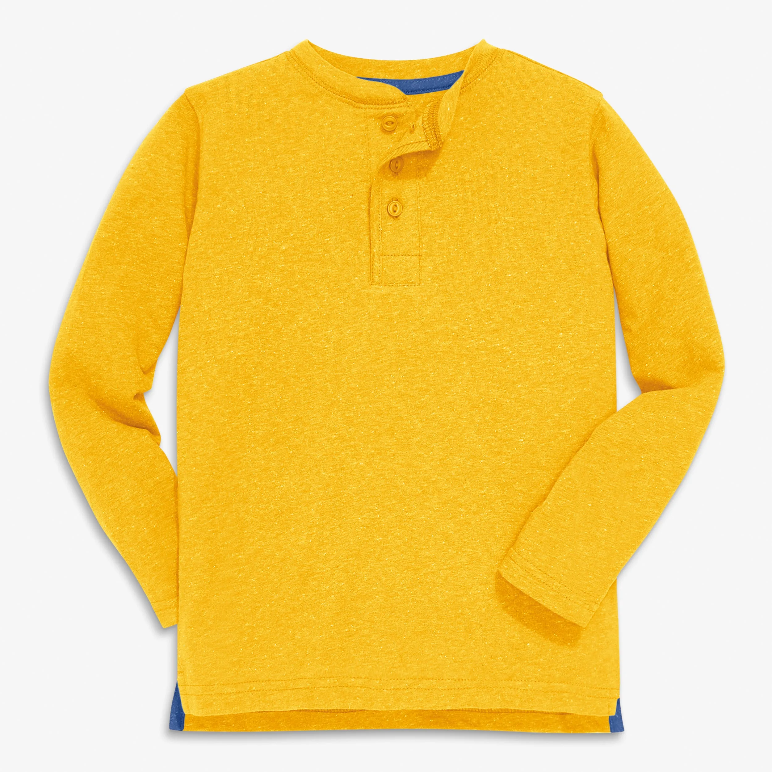 Heathered long sleeve henley