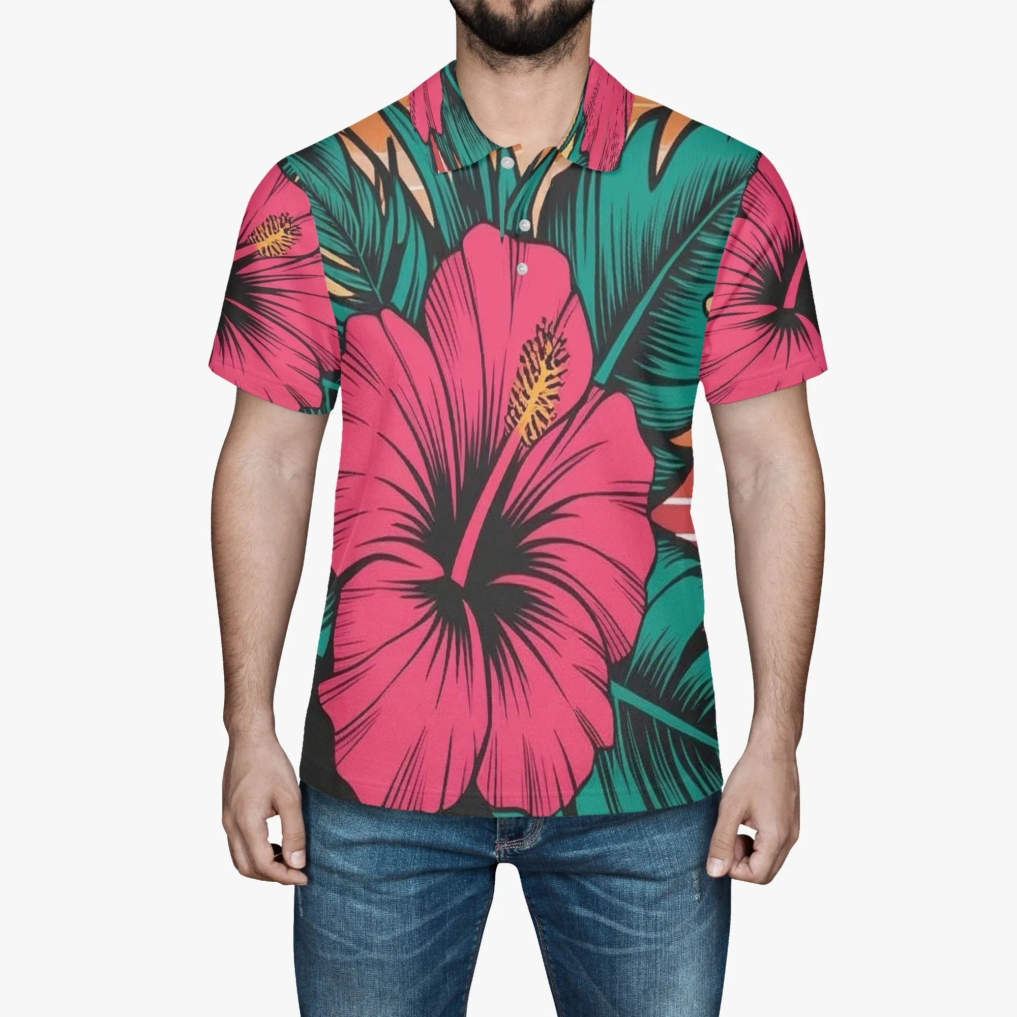 Hibiscus Polo Shirt