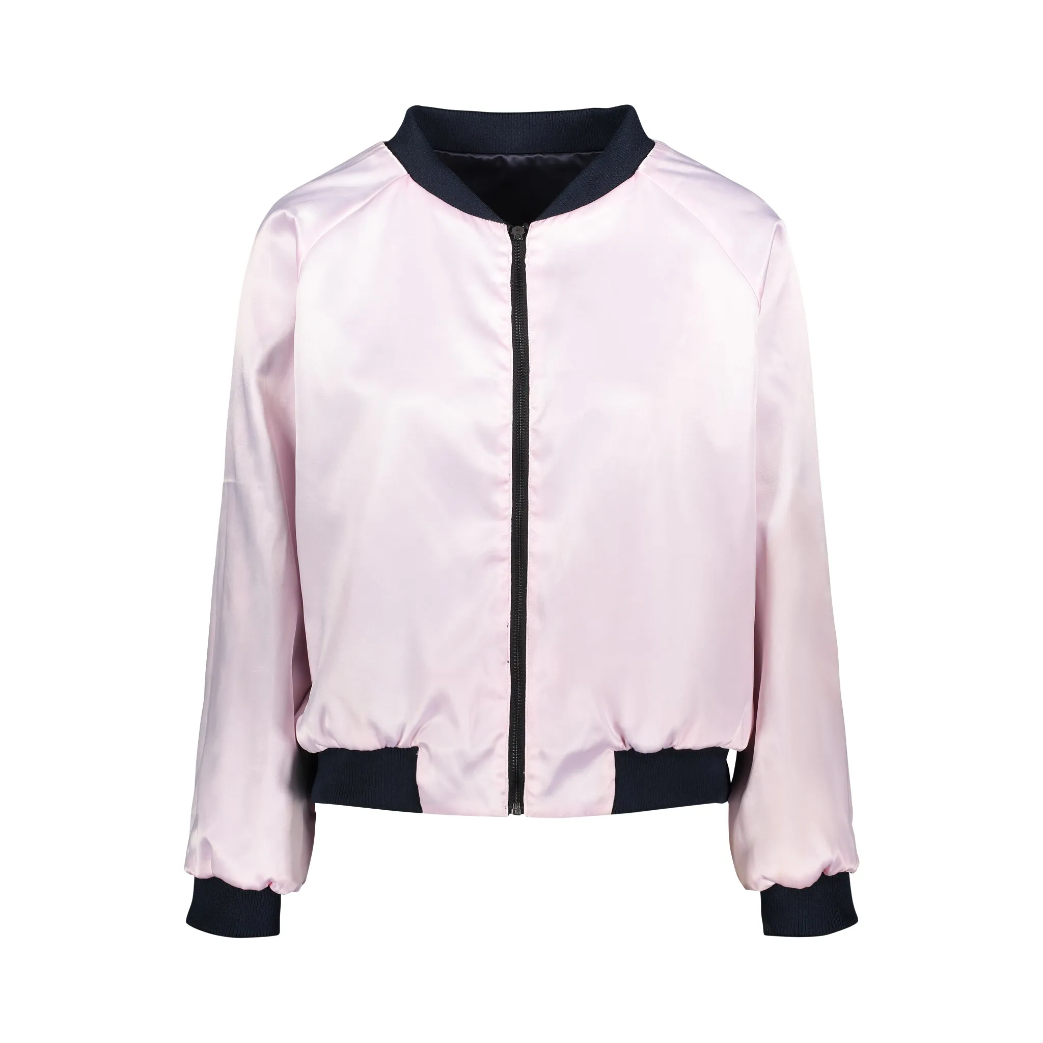 Ivory Rose Embroidered Reversible Bomber Jacket