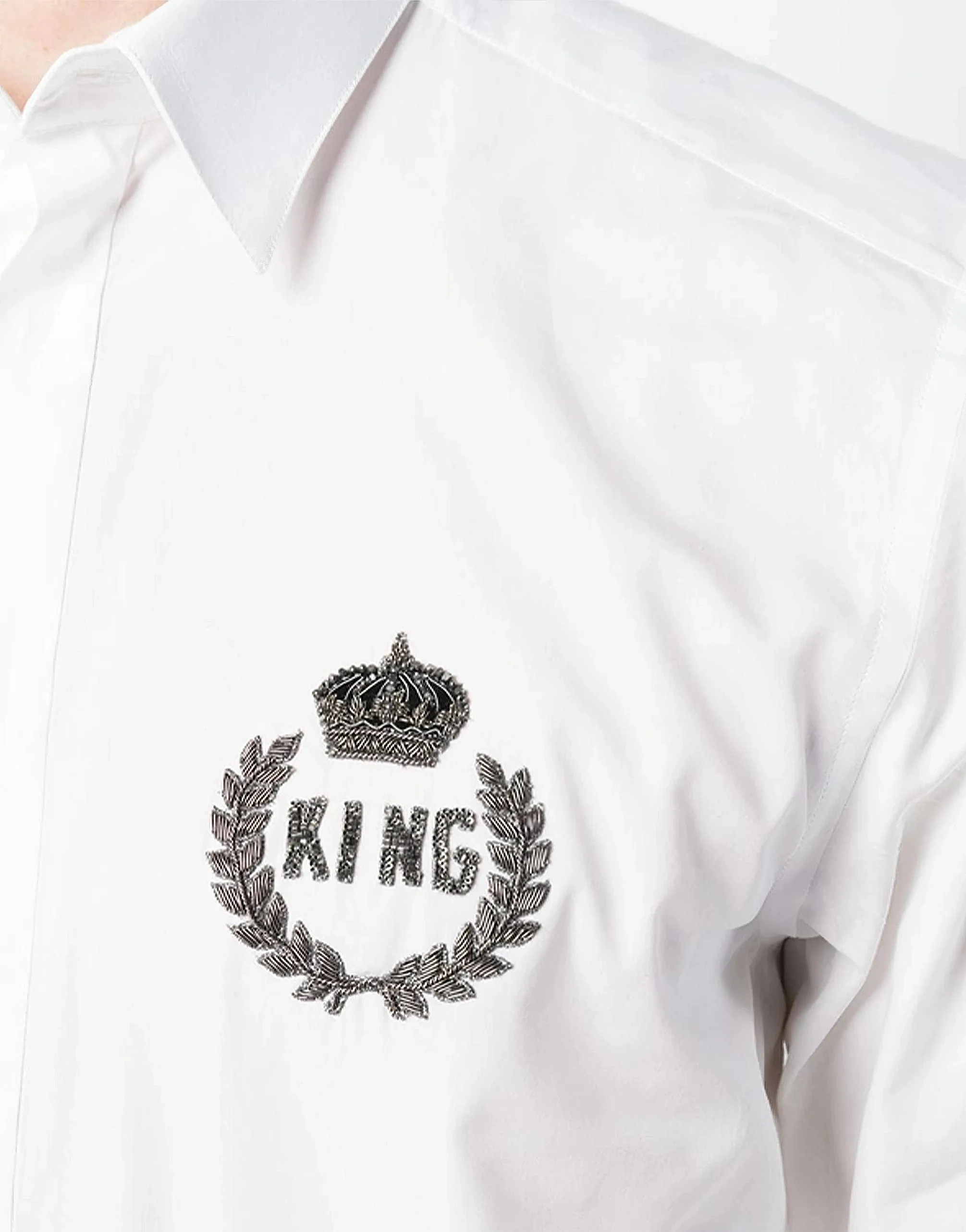 King Embroidery Patch Shirt
