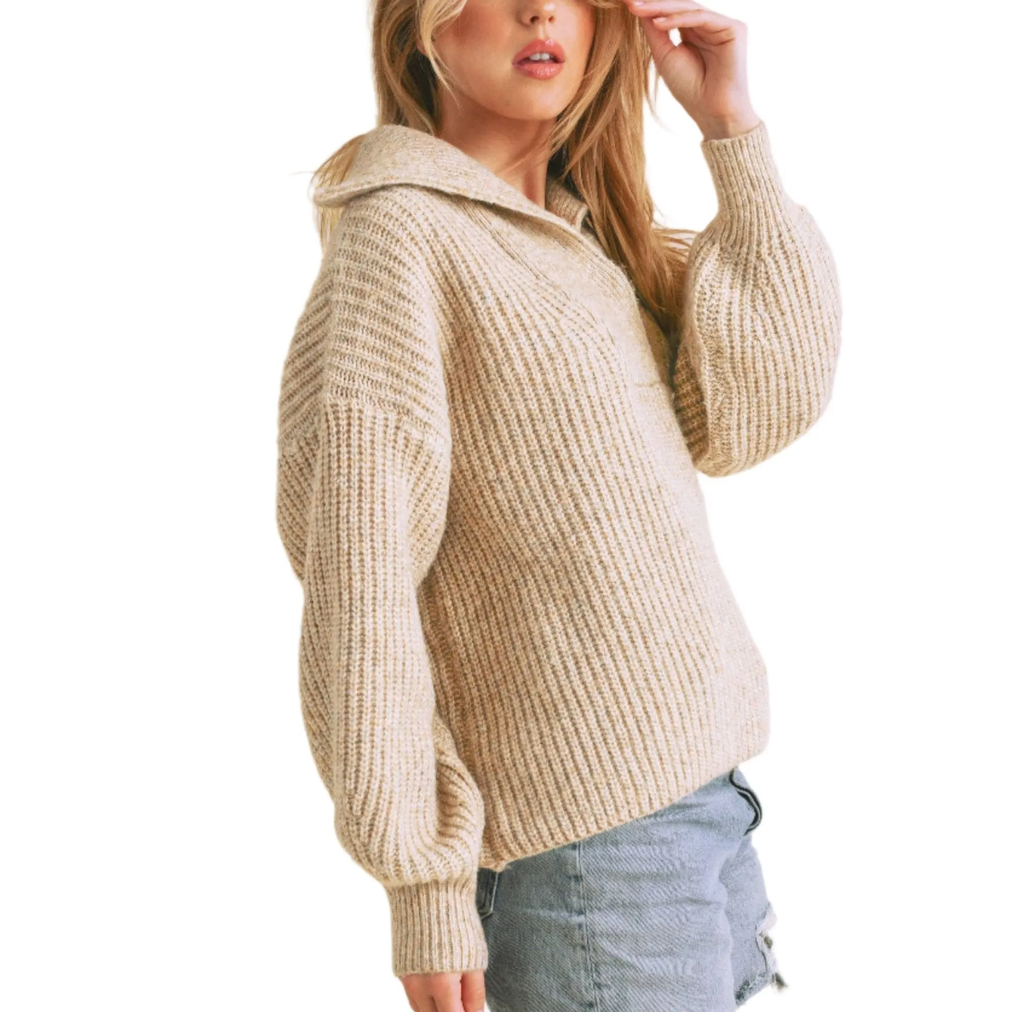 Knit Henley Sweater