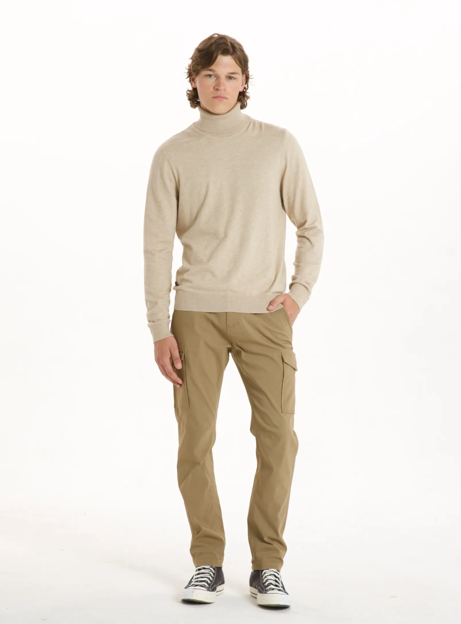 LEVAN | Cashmere-Like Turtleneck Sweater|| LEVAN |Pull à col roulé