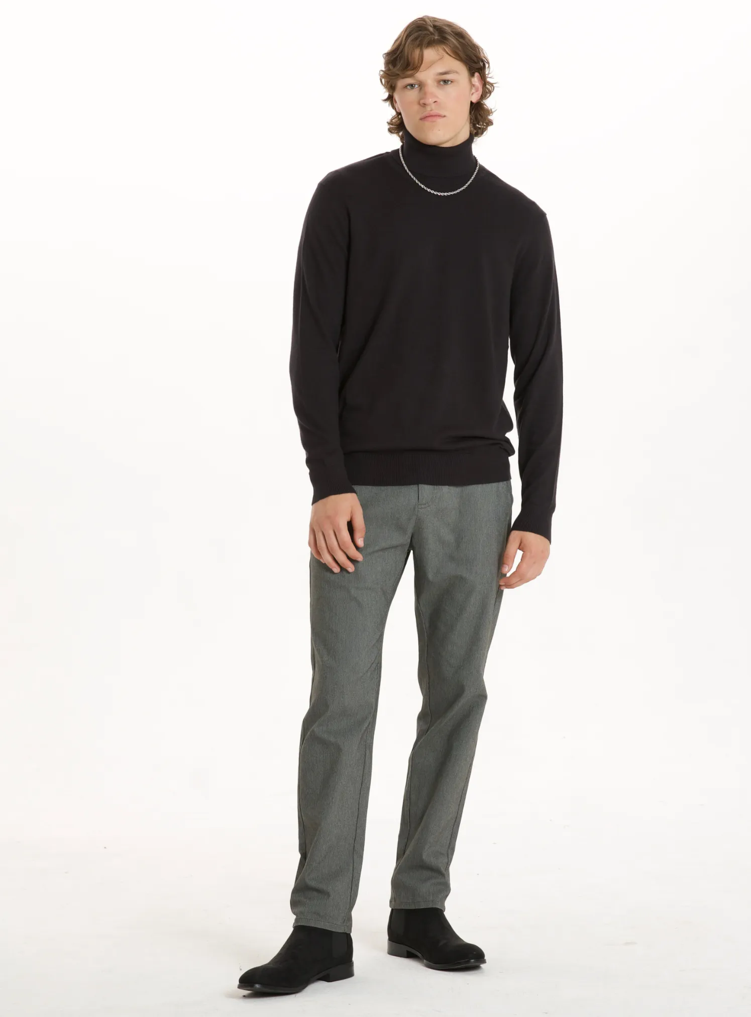 LEVAN | Cashmere-Like Turtleneck Sweater|| LEVAN |Pull à col roulé