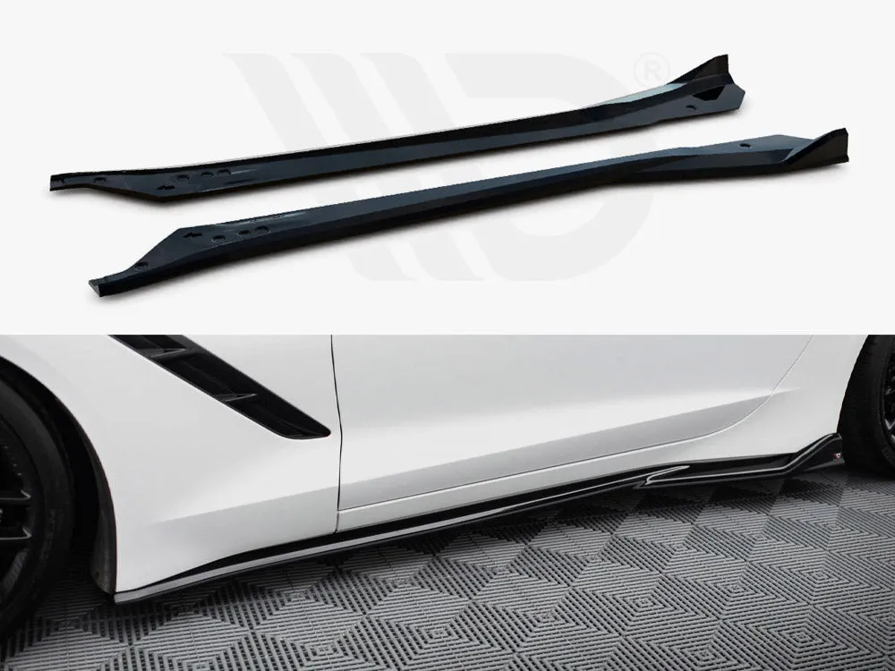 Maxton Design - Side Skirts Diffusers V.2 Chevrolet Corvette C7