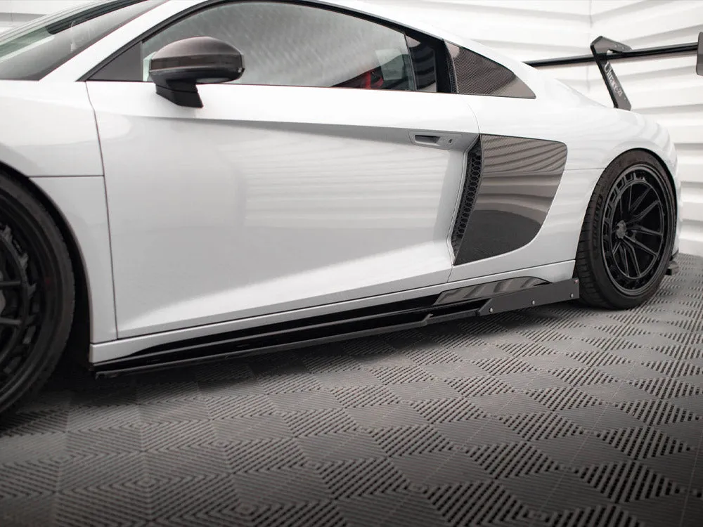 Maxton Design - SIDE SKIRTS DIFFUSERS V.2   FLAPS AUDI R8 MK2 FACELIFT