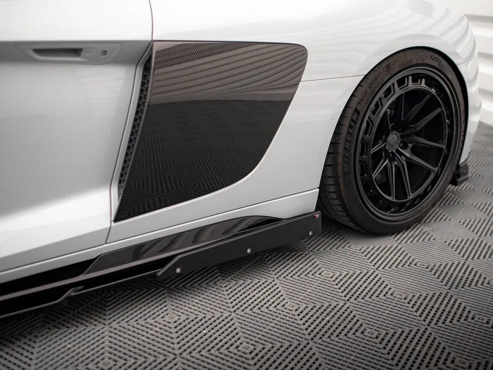 Maxton Design - SIDE SKIRTS DIFFUSERS V.2   FLAPS AUDI R8 MK2 FACELIFT