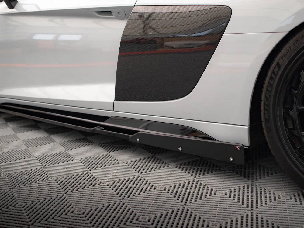 Maxton Design - SIDE SKIRTS DIFFUSERS V.2   FLAPS AUDI R8 MK2 FACELIFT