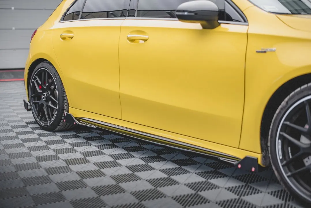 Maxton Design - SIDE SKIRTS DIFFUSERS V.2   FLAPS MERCEDES AMG A45 S