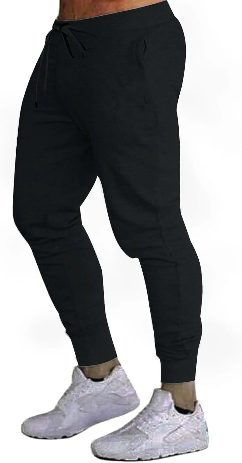Mens Joggers Sweatpants Slim Fit Workout Training Gym Jogger Pants with Pockets Casual Drawstring Running Sweatpants