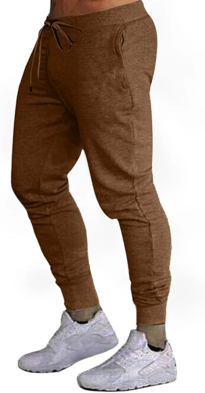 Mens Joggers Sweatpants Slim Fit Workout Training Gym Jogger Pants with Pockets Casual Drawstring Running Sweatpants